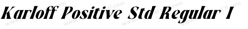 Karloff Positive Std Regular Italic字体转换